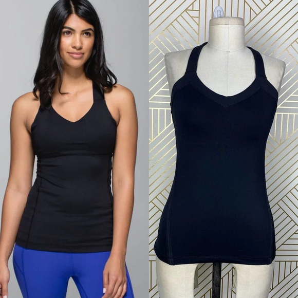 Lululemon Push Your Limits Tank Top in Solid Black Size US - Picture 1 of 9